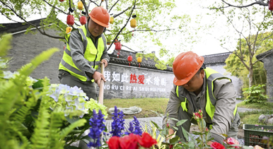 江蘇如皋：以花為藝 匠造美景